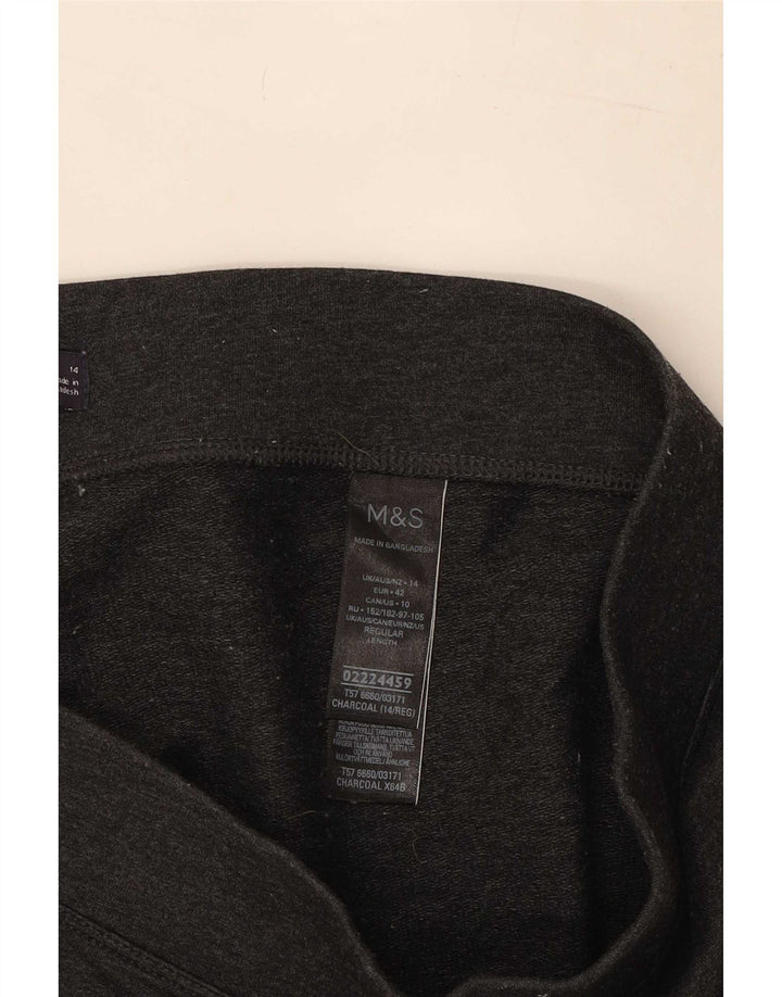 Leggings femininas Marks & Spencer Reino Unido 14 grande algodão cinza