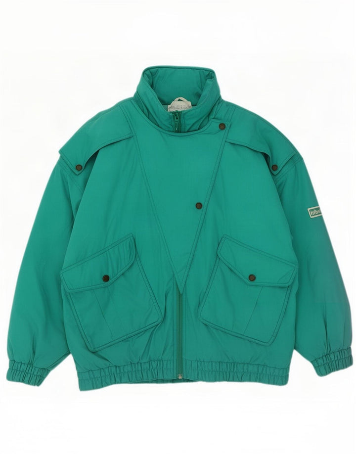 Jaqueta de esqui superdimensionada feminina Hibernia UK 14 poliéster verde grande