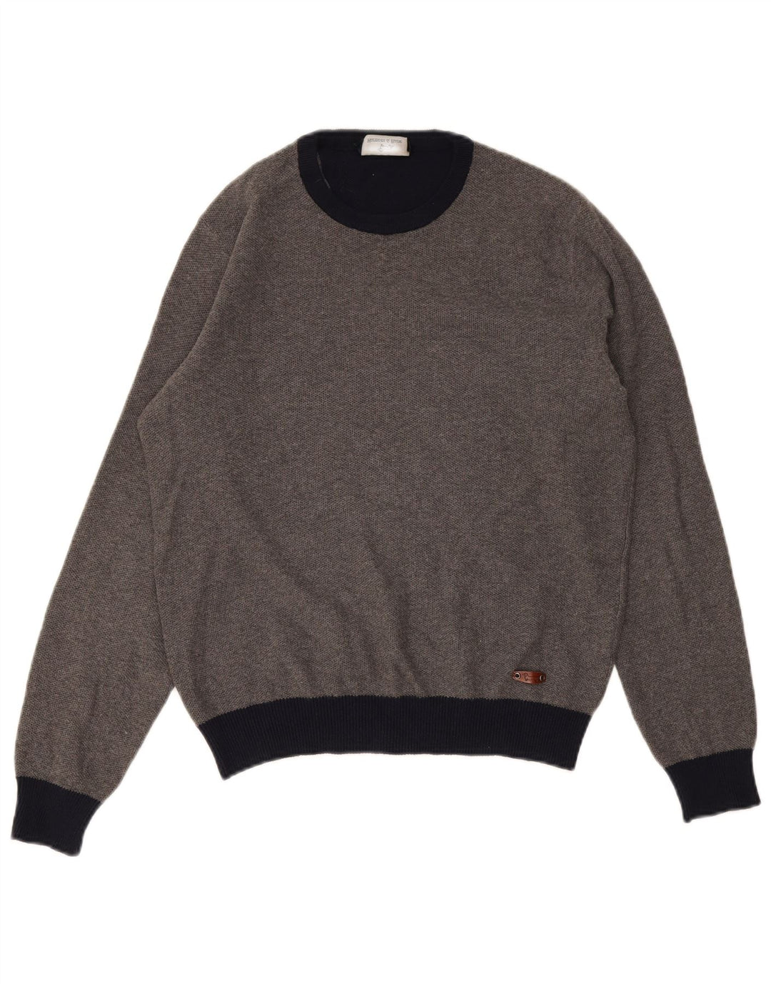 Suéter feminino Harmont & Blaine com gola redonda Reino Unido 14 cinza médio