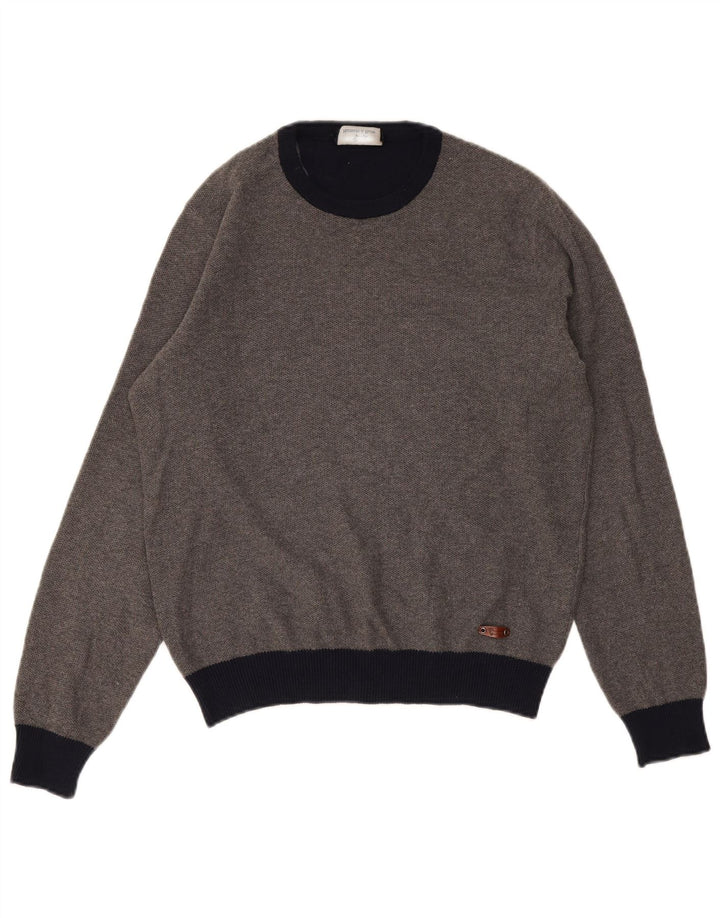 Suéter feminino Harmont & Blaine com gola redonda Reino Unido 14 cinza médio