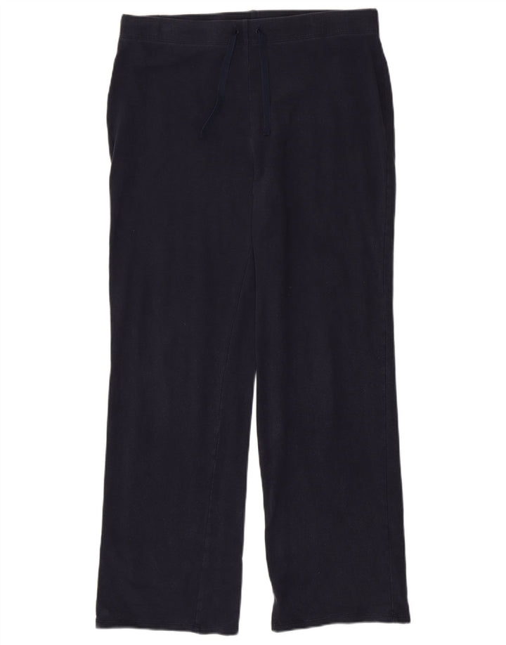 Calça de treino feminina MARKS & SPENCER Reino Unido 14 grande algodão azul marinho