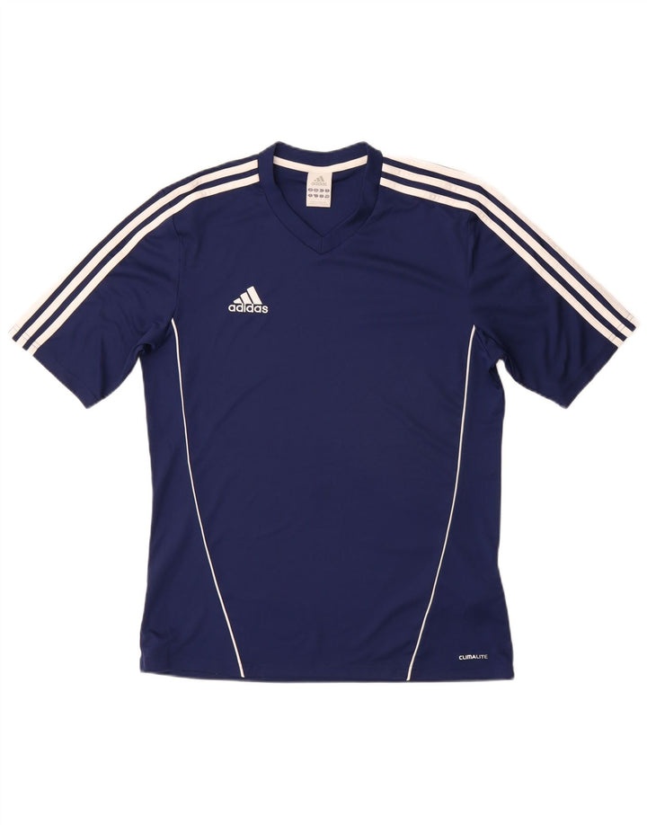 Camiseta Adidas Masculina Climalite Top Médio Azul Marinho Poliéster
