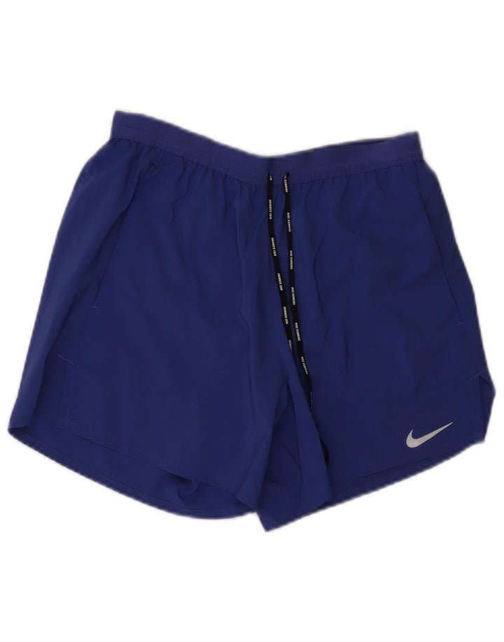 Shorts esportivos femininos NIKE Dri Fit UK 12 poliéster azul médio