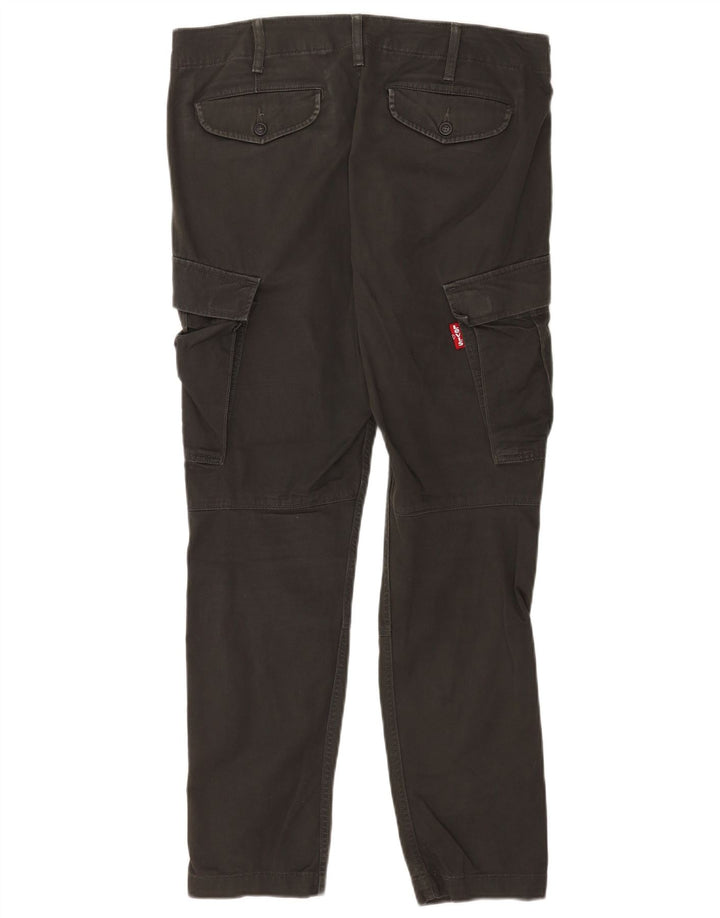 Calça cargo masculina Levi's média W32 L29 algodão cáqui