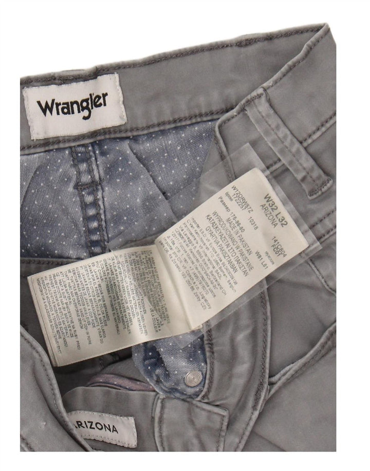 WRANGLER Masculino Arizona Straight Jeans W32 L32 Algodão Cinza