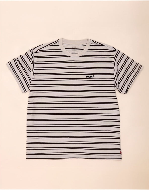 Camiseta masculina Levi's Vintage Fit Top XL de algodão listrado azul