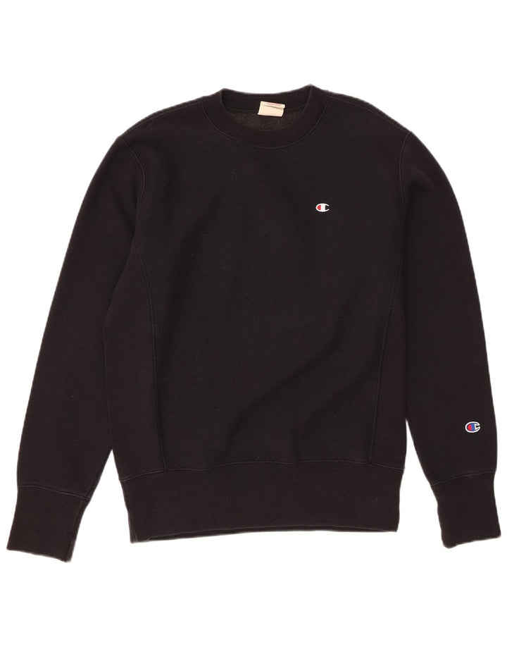Champion moletom masculino jumper pequeno algodão preto