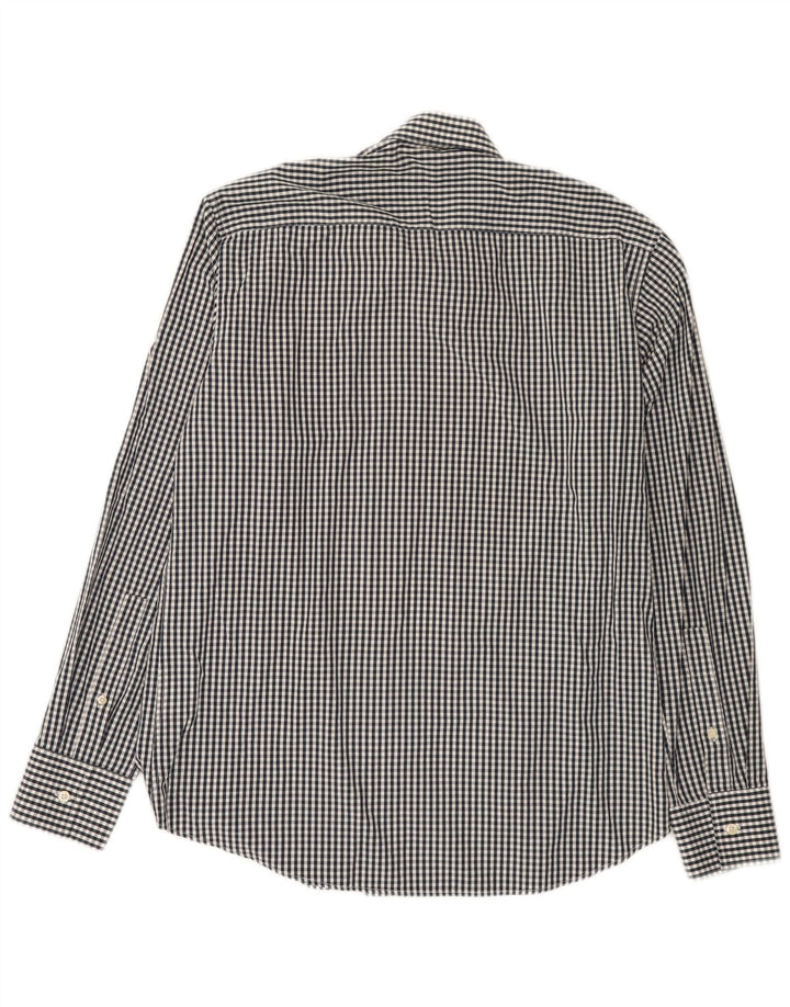 Camisa masculina de ajuste regular Henri Lloyd grande algodão preto guingão