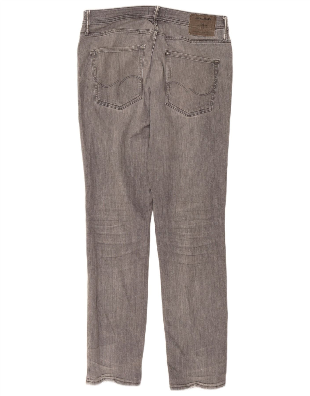 JACK & JONES Masculino Tim Slim Straight Jeans W33 L34 Algodão Cinza