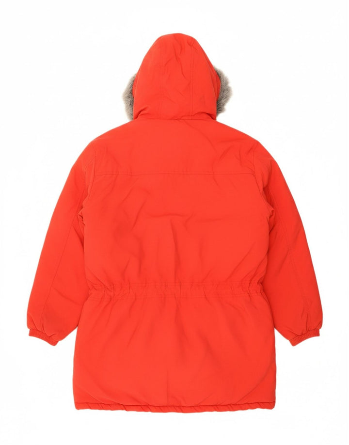VINTAGE Womens Hooded Padded Jacket UK 16 Large Red Vintage Vintage and Second-Hand Vintage from Messina Hembry 