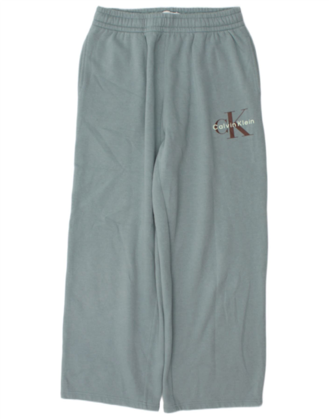 Calvin Klein Calça masculina de treino gráfico azul médio algodão