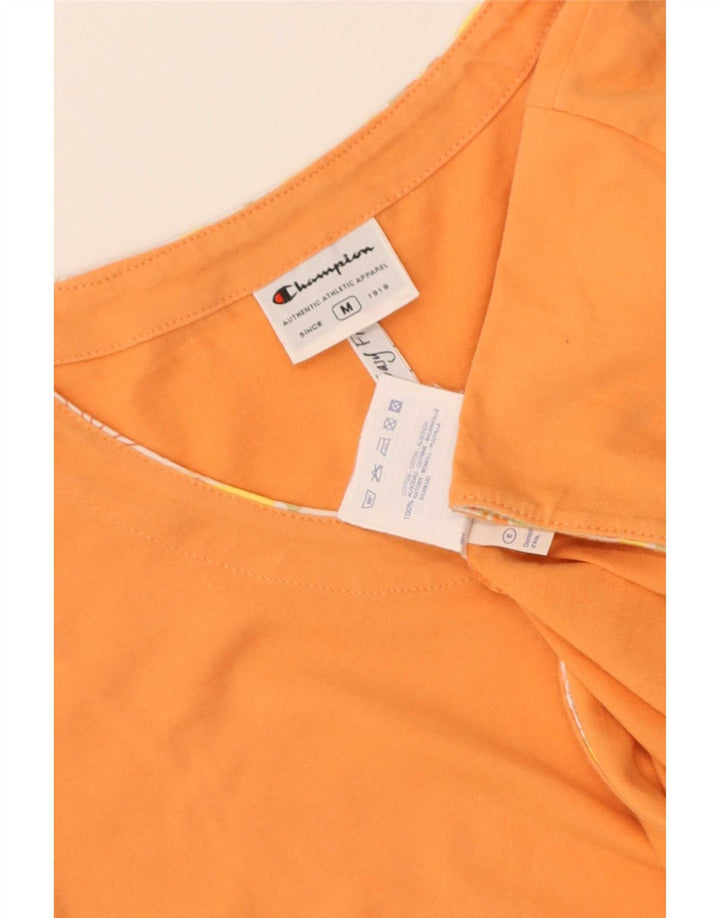 Camiseta feminina Champion UK 12 algodão laranja médio