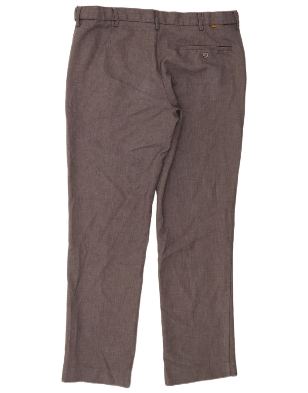 Farah Mens Classic Straight Chino Calças W36 L31 Poliéster Cinza