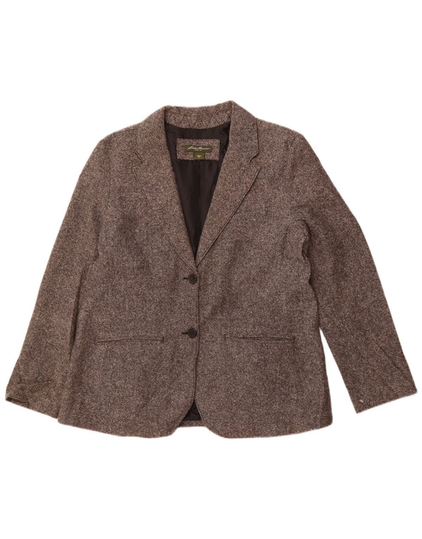 EDDIE BAUER Jaqueta blazer feminina de 2 botões EUA 18 2XL lã cinza