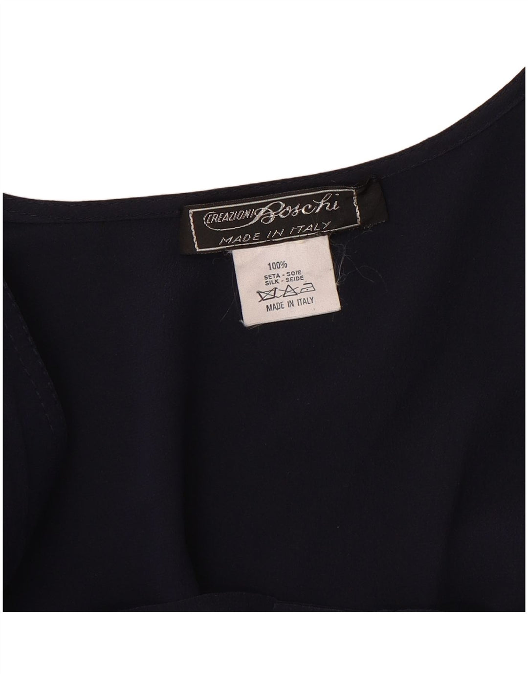 Jaqueta blazer feminina vintage com peito duplo Reino Unido 16 grande seda azul marinho