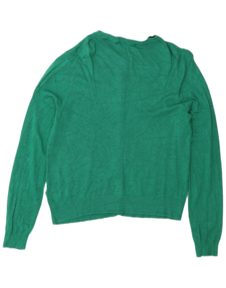 Suéter cardigã feminino Marks & Spencer UK 12 viscose verde médio