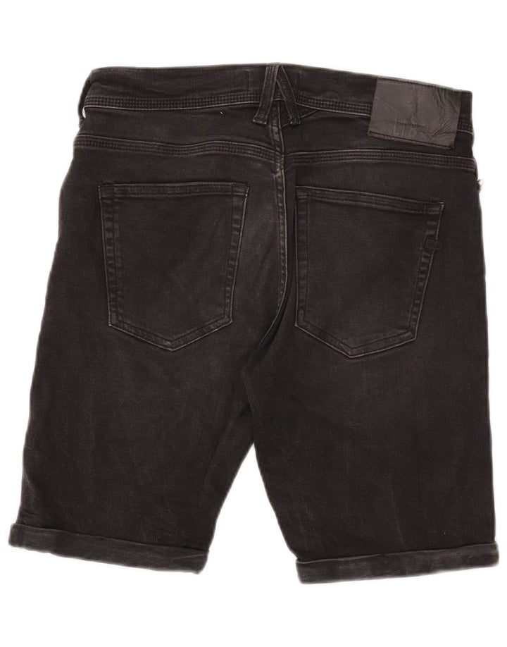 Shorts jeans masculino LTB pequeno W28 algodão preto