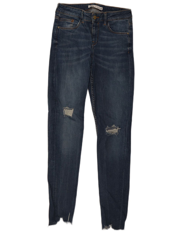 Calça jeans skinny feminina Zara EU 34 2XS W24 L28 azul