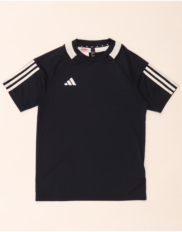 Camiseta Adidas Menino Aeroready Top 13-14 Anos Azul Marinho Colorblock