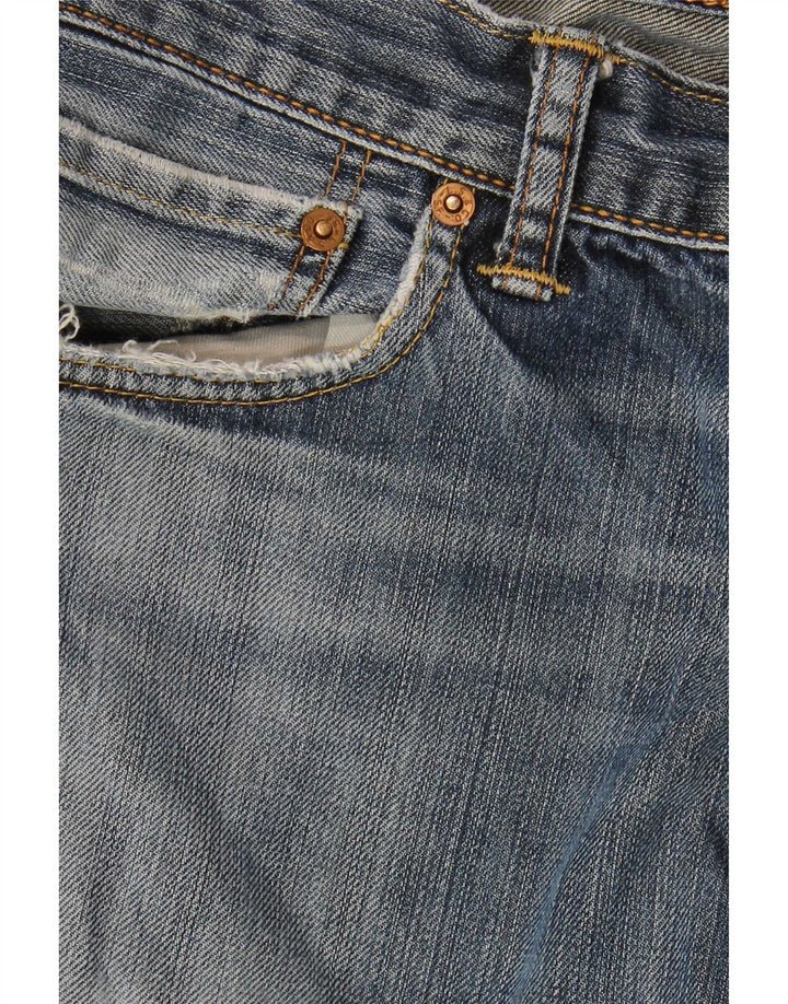 Calça Jeans Levis Masculina 501 Distressed Straight W33 L36 Azul Algodão