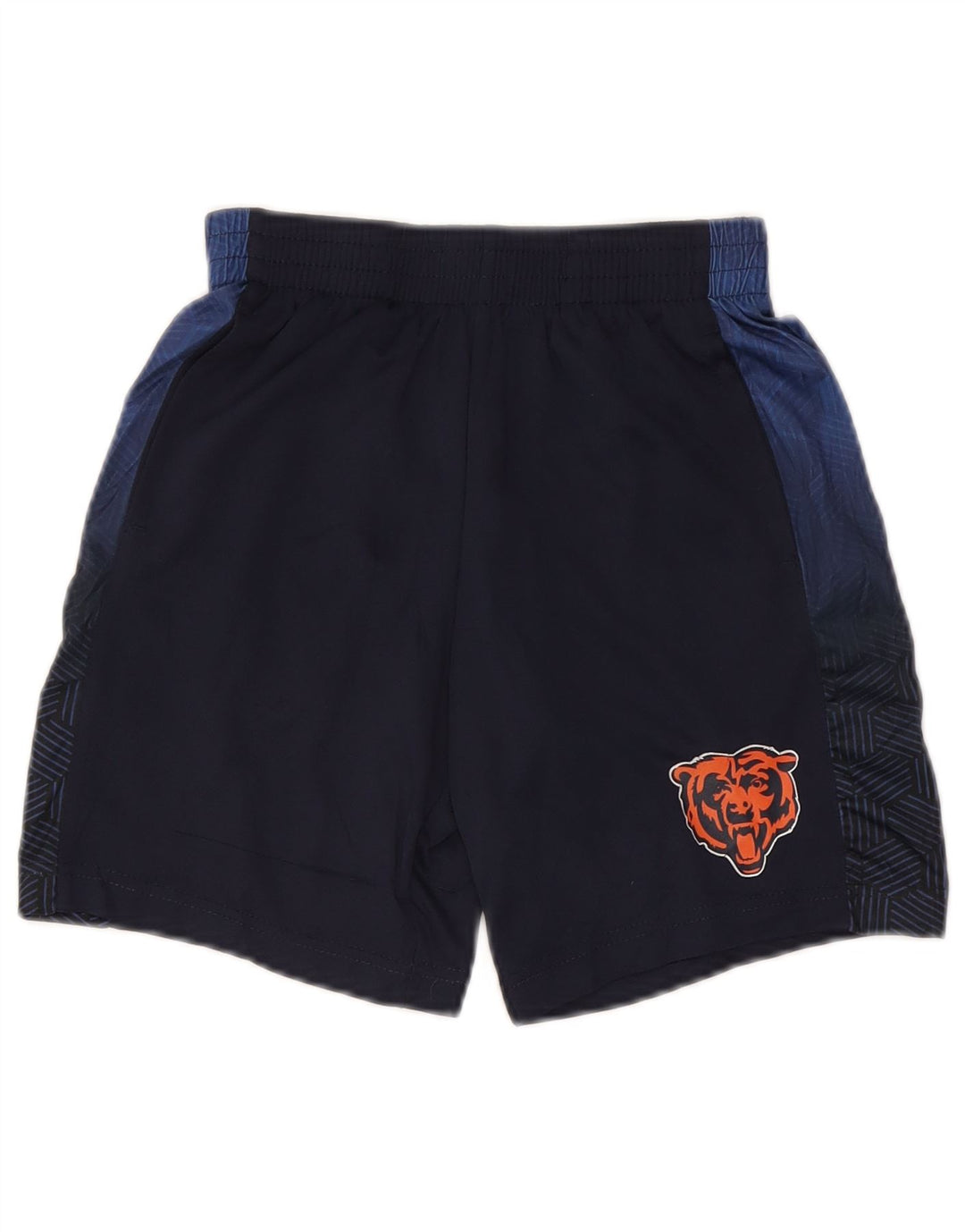 Shorts esportivos masculinos NFL 7-8 anos médio azul marinho poliéster colorblock