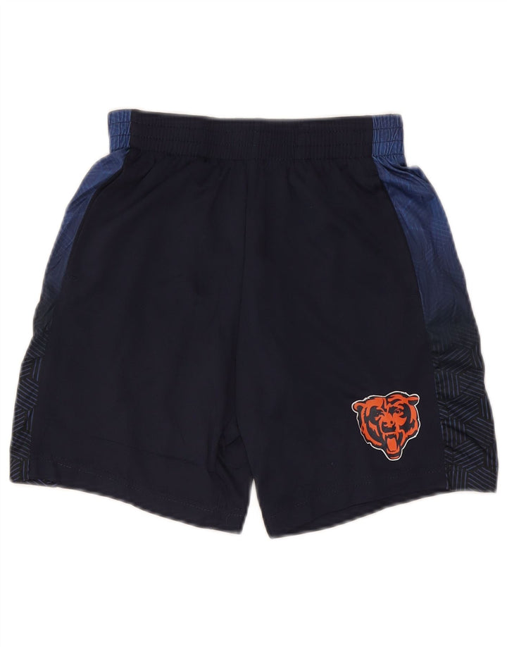 Shorts esportivos masculinos NFL 7-8 anos médio azul marinho poliéster colorblock