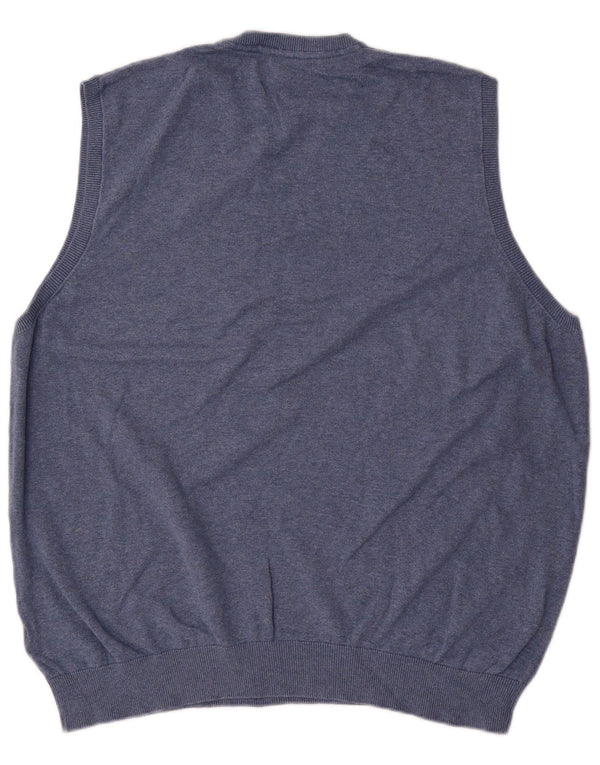 Regata masculina Marks & Spencer com colete 2XL algodão azul