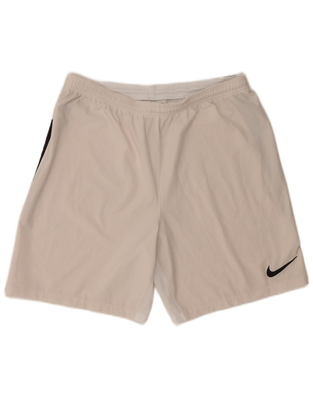 Shorts esportivos masculinos Nike Dri Fit médio branco colorblock