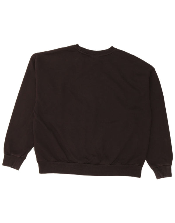 Puma feminino gráfico moletom jumper UK 18 XL algodão preto