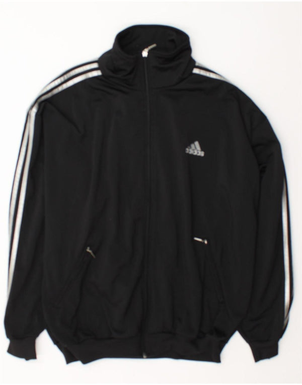 Adidas Mens Tracksuit Top Jacket UK 40/42 Grande Poliéster Preto