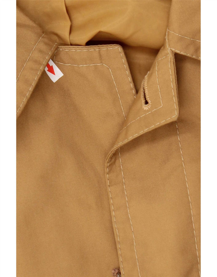 Sobretudo masculino vintage UK 40 grande algodão bege