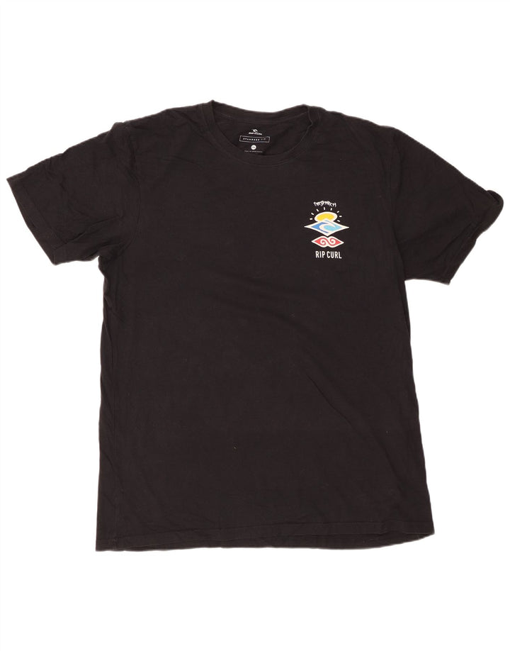 Camiseta masculina RIP CURL com ajuste padrão gráfico top 2XL algodão preto