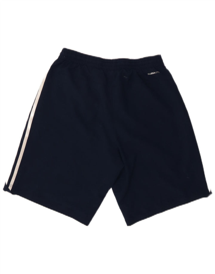 Shorts esportivos masculinos ADIDAS Climalite pequenos azul marinho poliéster