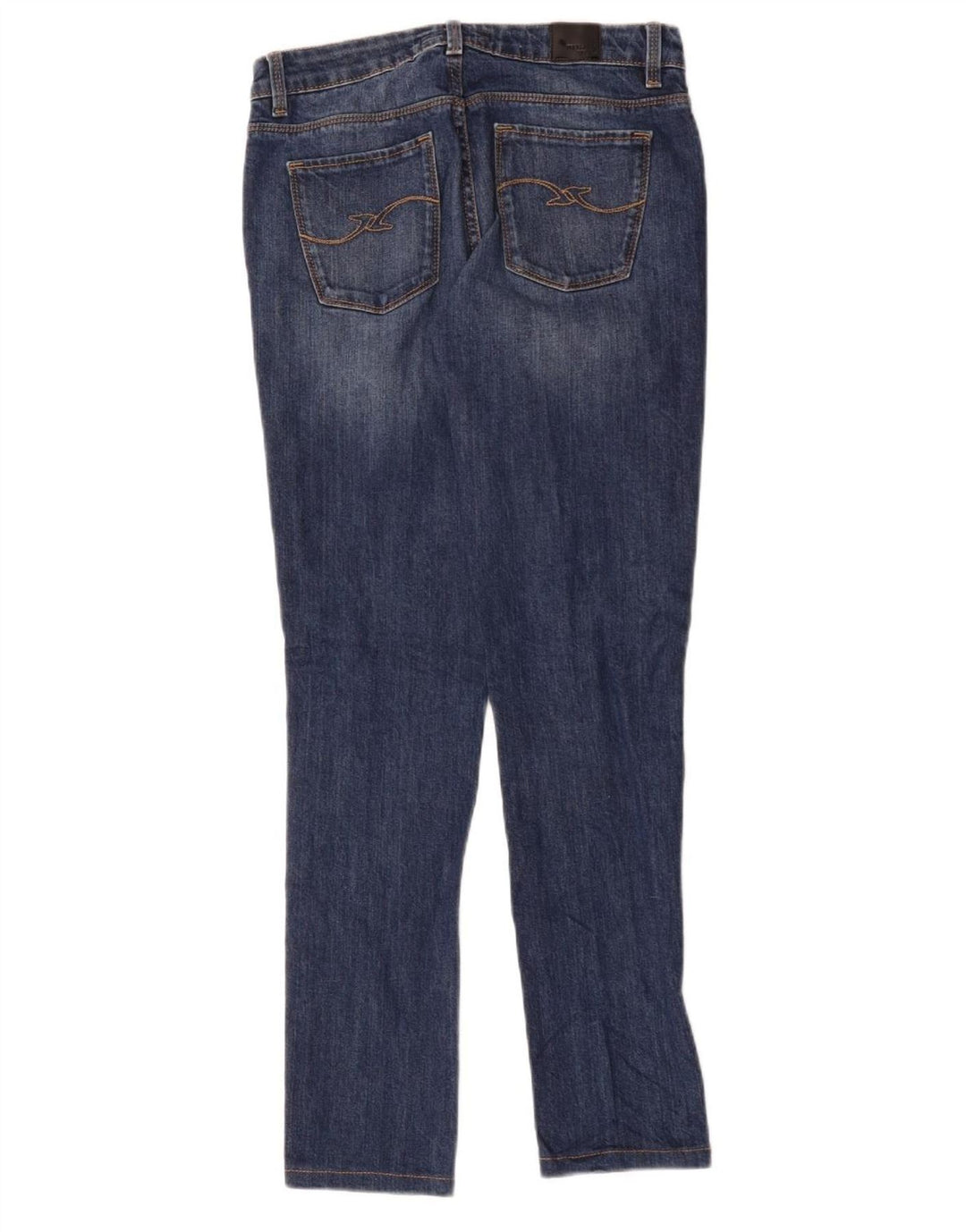 Trussardi Jeans Slim Feminino IT 40 Pequeno W26 L29 Azul Algodão