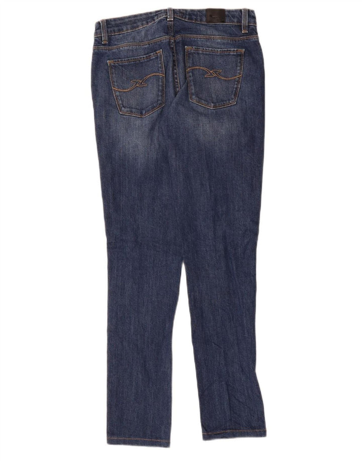 Trussardi Jeans Slim Feminino IT 40 Pequeno W26 L29 Azul Algodão