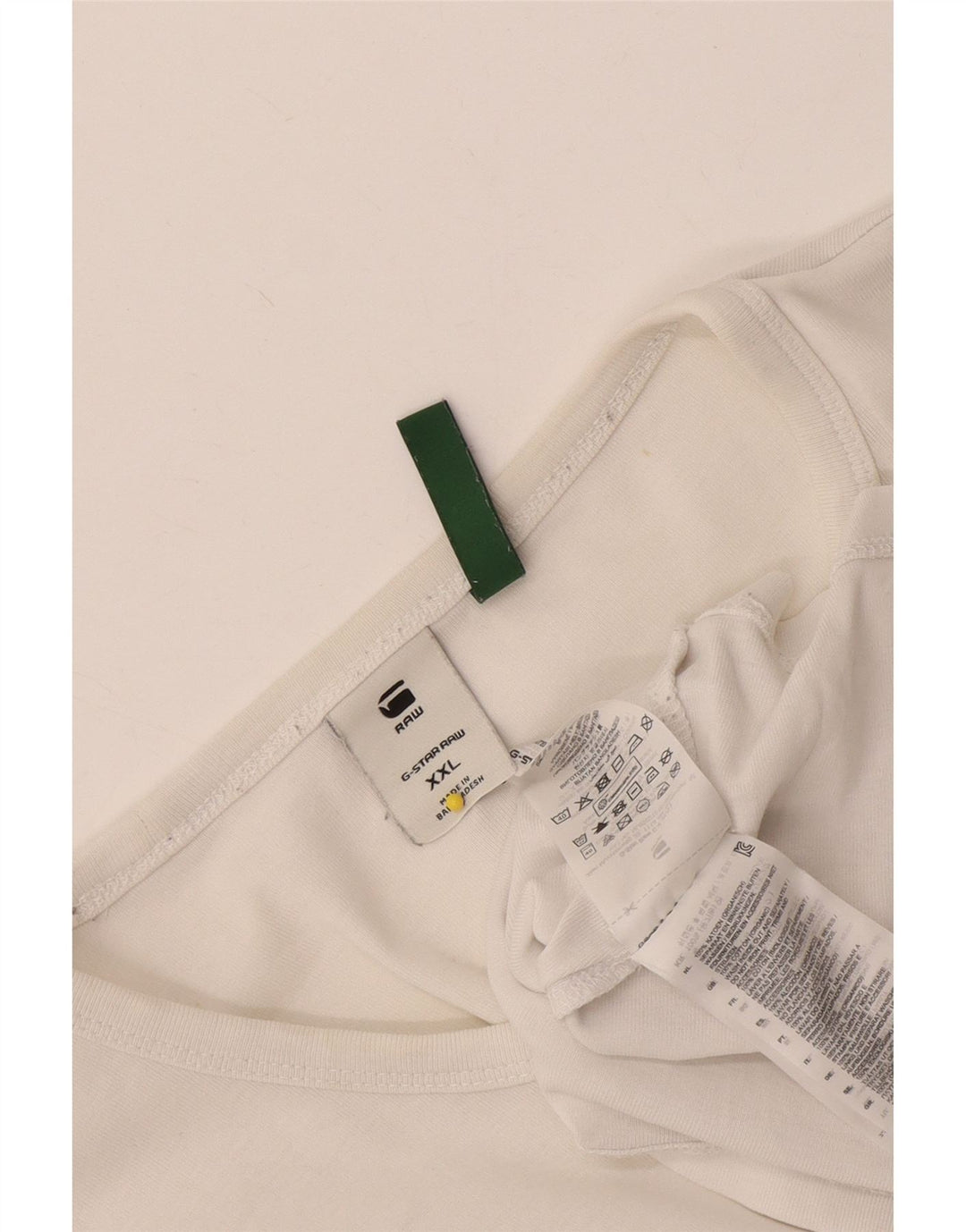 Camiseta masculina G-Star Top 2XL algodão branco