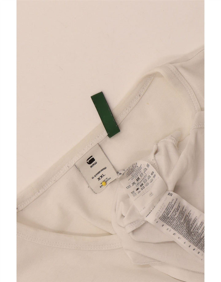 Camiseta masculina G-Star Top 2XL algodão branco
