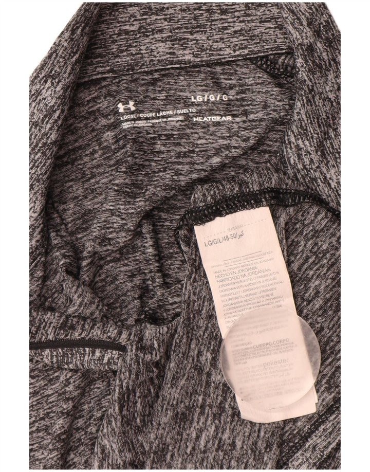 Under Armour Womens Heat Gear Top Manga Longa Reino Unido 14 Grande Poliéster Cinza