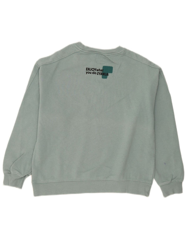 Zara Boys Graphic Sweatshirt Jumper 13-14 Anos Azul Algodão