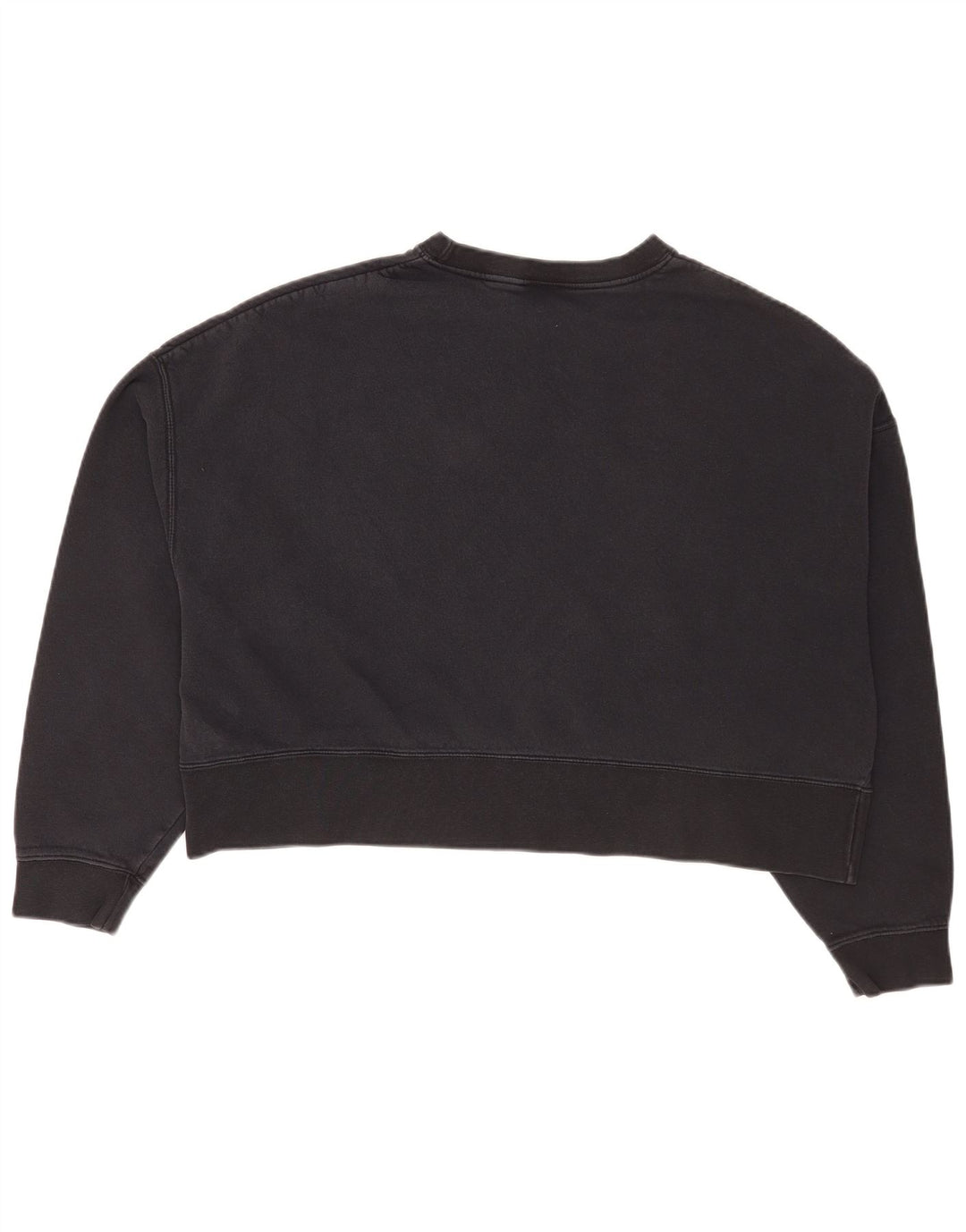 Nike Womens Crop Oversized Moletom Jumper UK 14 Médio Algodão Preto