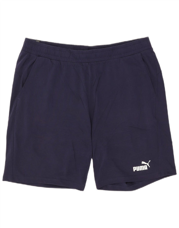 Shorts esportivos masculinos Puma 2XL azul marinho