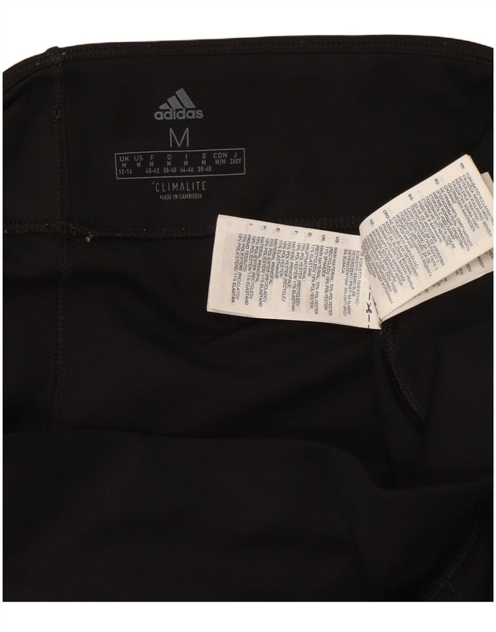 ADIDAS Womens Climalite Leggings UK 12/14 Médio Preto Poliéster