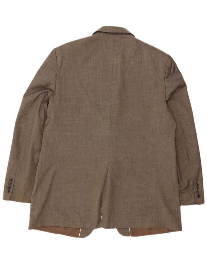 Jaqueta blazer masculina de 3 botões Marks & Spencer Reino Unido 42 XL marrom