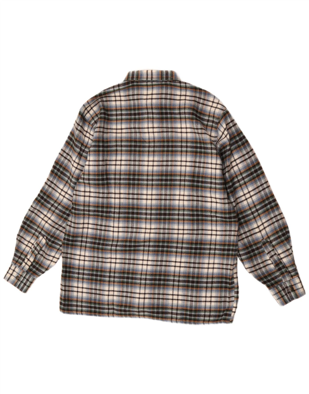 Camiseta masculina vintage grande de lã xadrez multicolorida