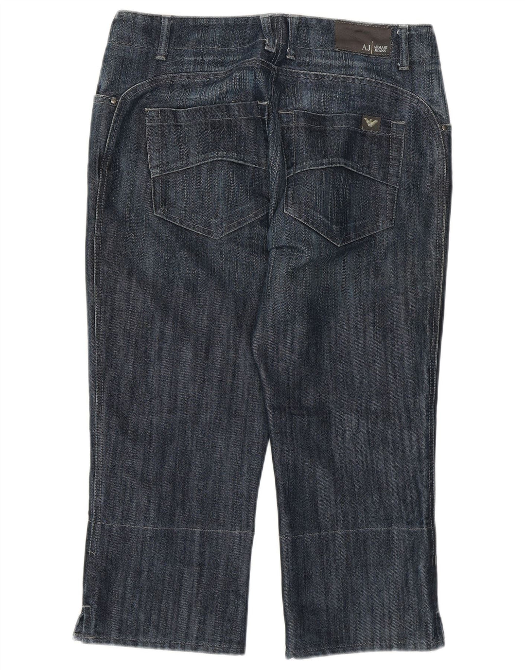 ARMANI Capri Jeans Feminino W30 L22 Azul Algodão
