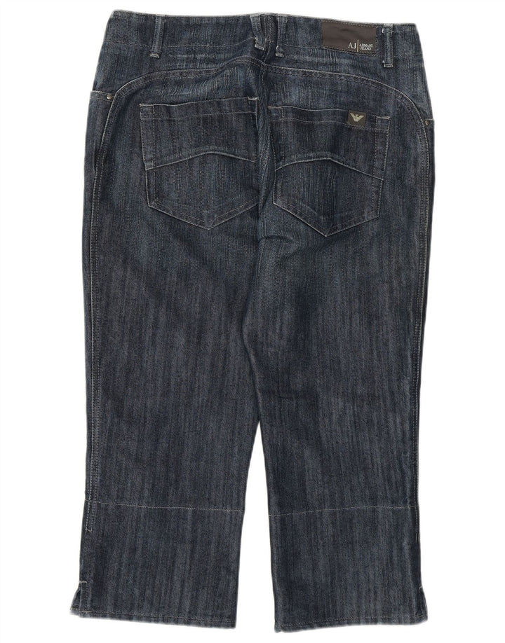 ARMANI Capri Jeans Feminino W30 L22 Azul Algodão