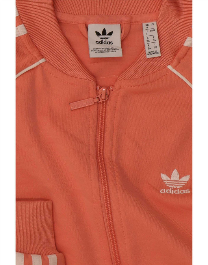 Adidas Womens Tracksuit Top Jacket UK 8 Pequeno Rosa
