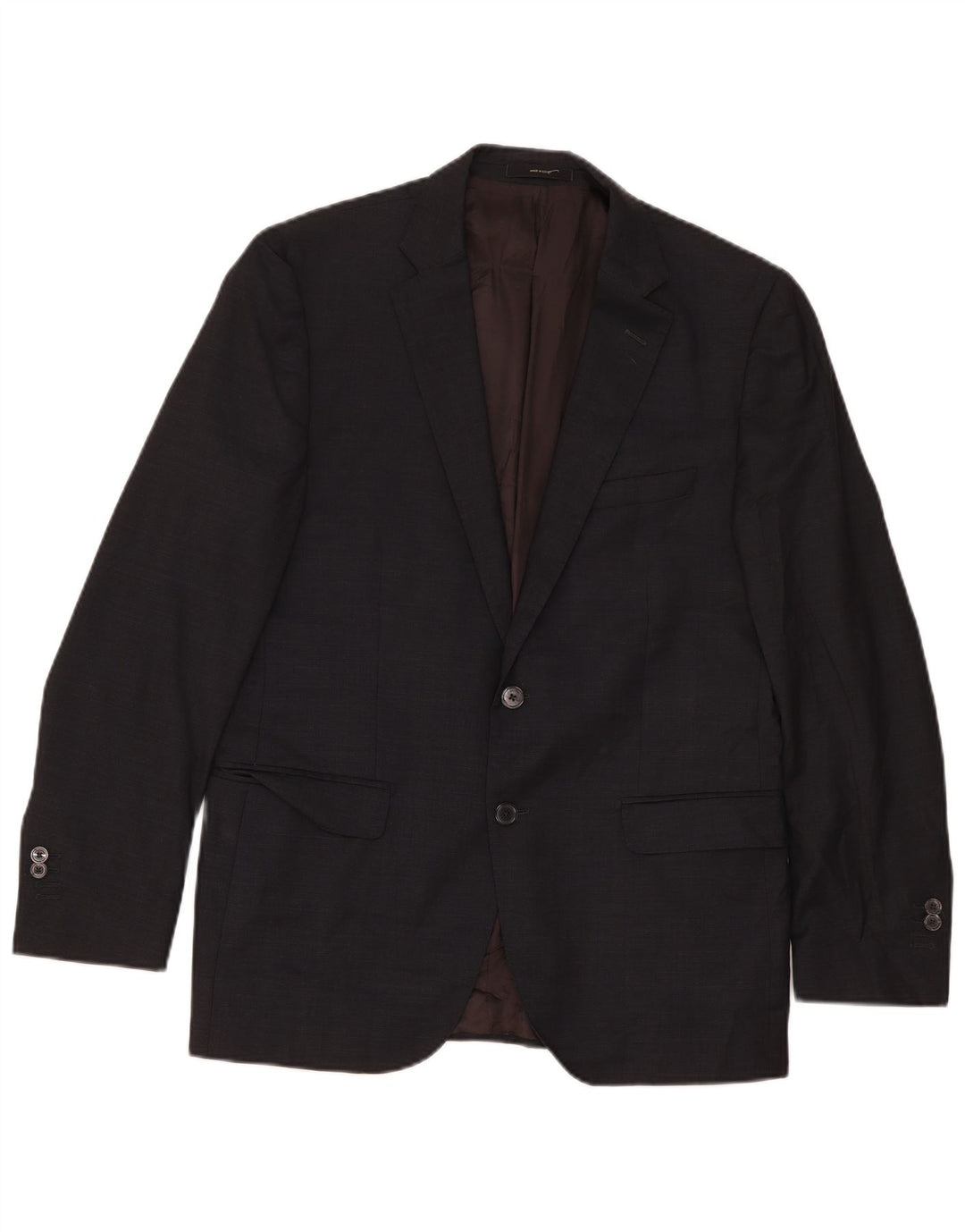 Jaqueta blazer masculina Massimo Dutti com 2 botões UE 52 grande lã preta