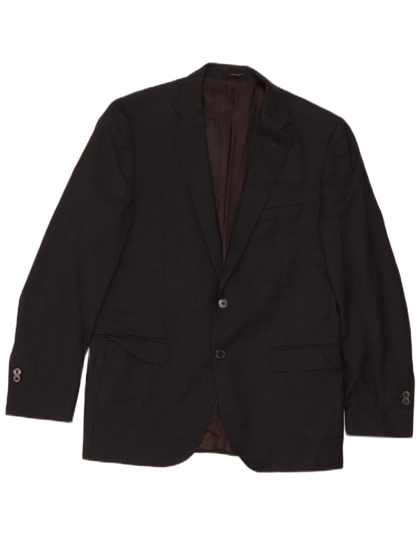 Jaqueta blazer masculina Massimo Dutti com 2 botões UE 52 grande lã preta