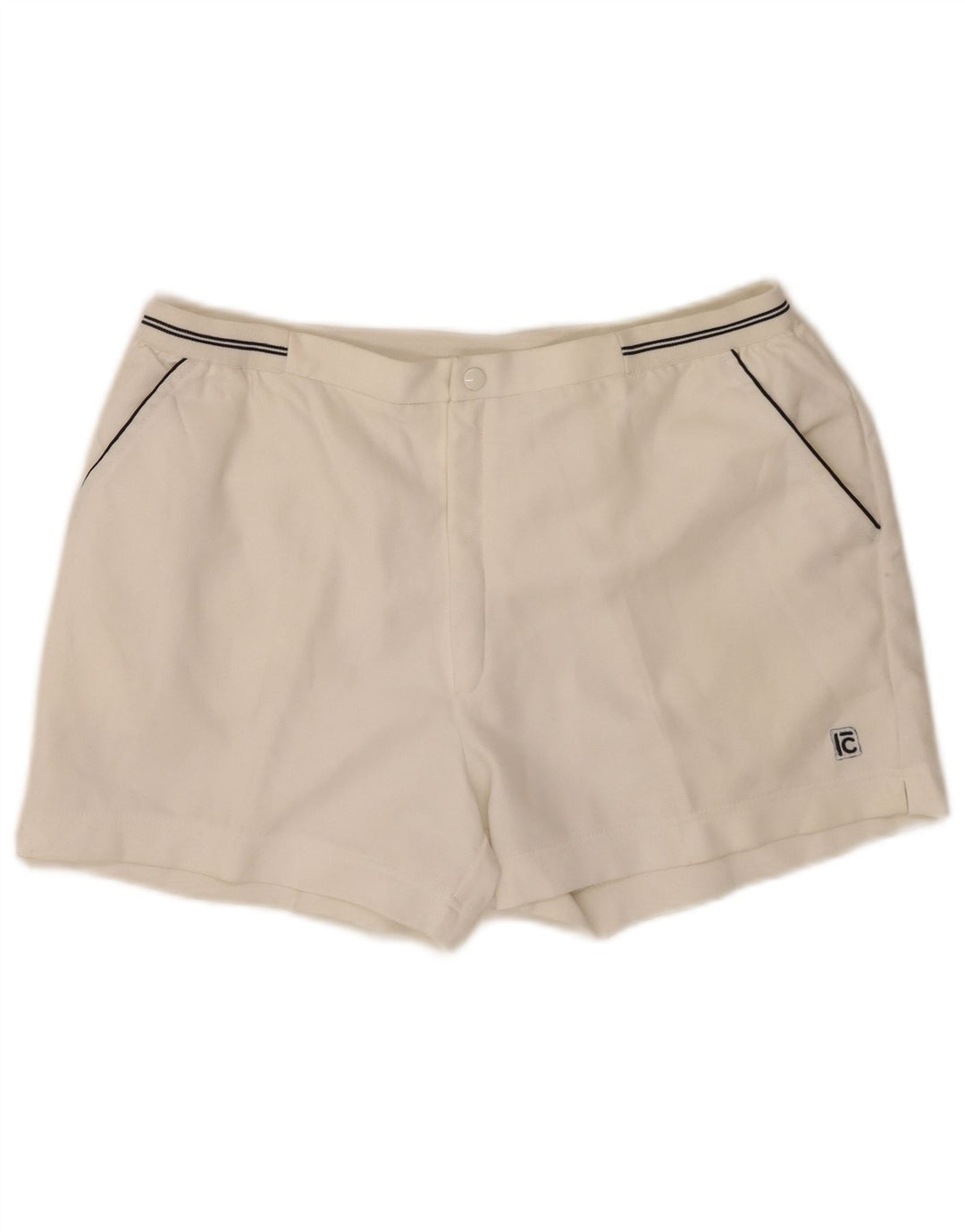 Campagnolo Mens Chino Shorts W32 Médio Poliéster Branco